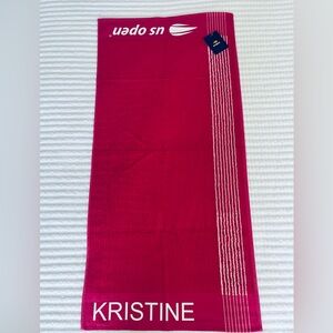 US Open Tennis Towel personalized with “Kristine” and Polo shoulder bag
